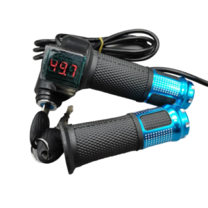 Universal LCD Display Twist Throttle – 12V–96V Electric Bike Accelerator with On/Off Switch & Battery Indicator